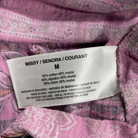 Vintage America pink floral peasant shirt with tassels women’s size M - Picture 12 of 14